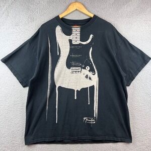 Vintage Fender The Collection by DaVinci Graphic T Shirt Mens XL Guitar Print